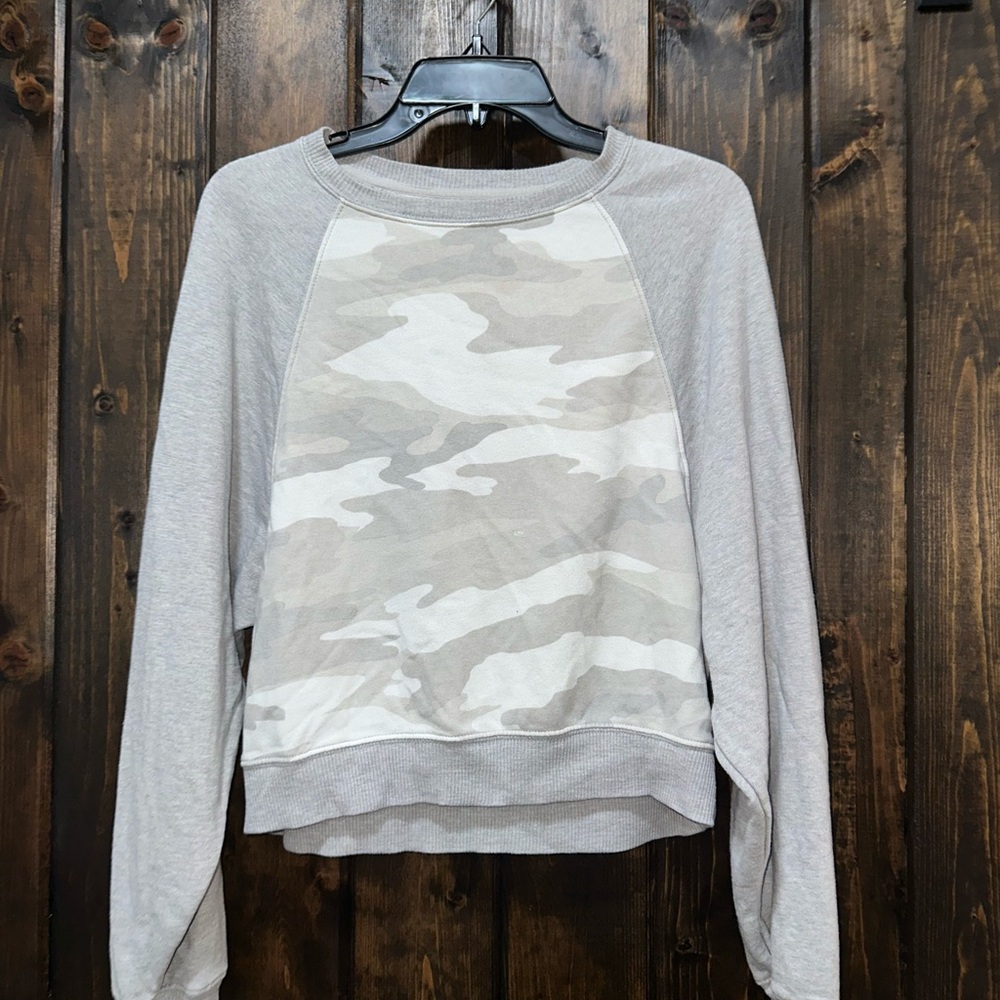 Aerie Light Gray Camo Sweatshirt